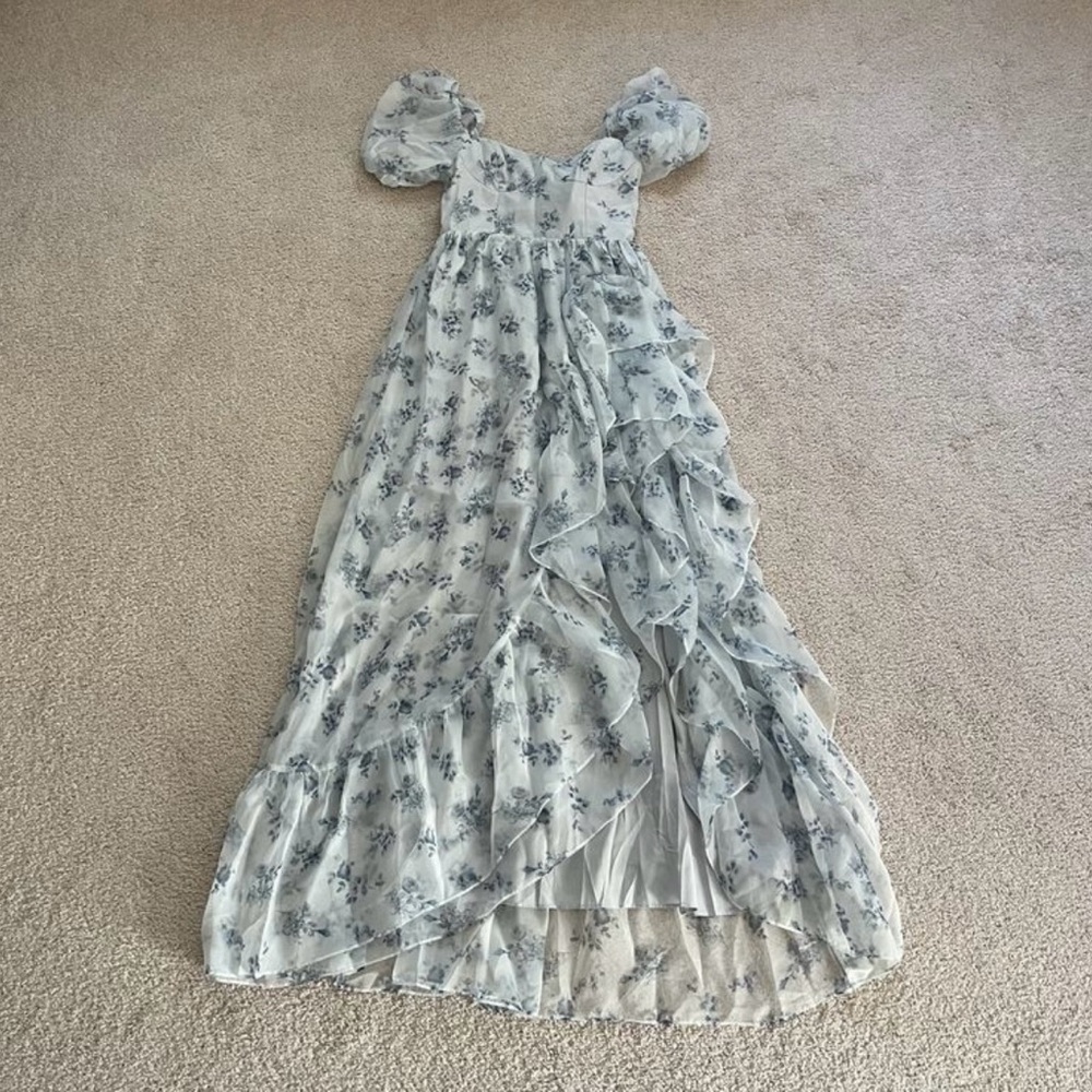 Floral Blue Maxi Dress